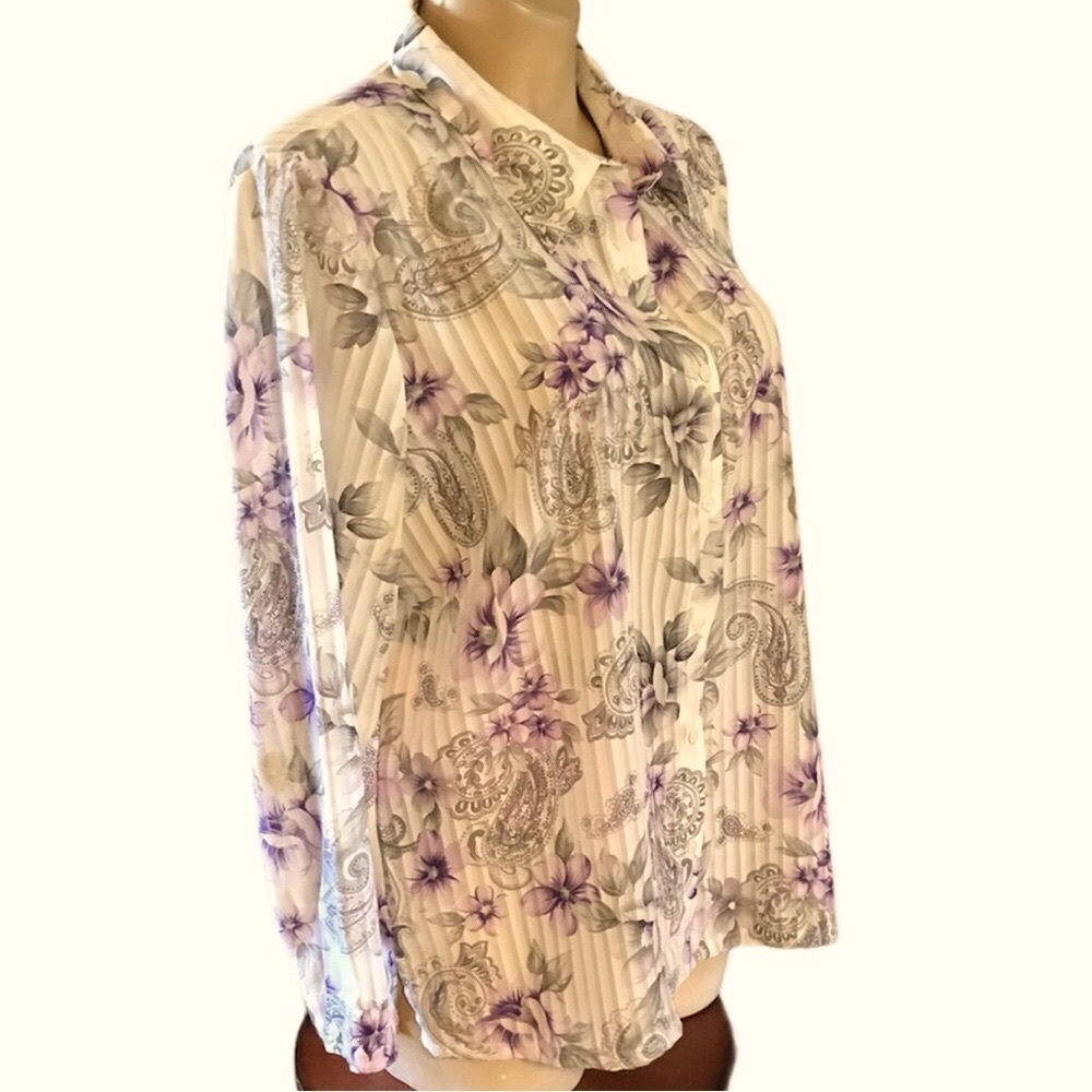 BonWorth XL Floral Blouse lightweight